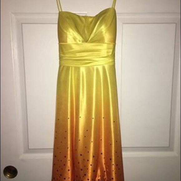 Yellow to Orange Ombré Dress - Picture 1 of 2